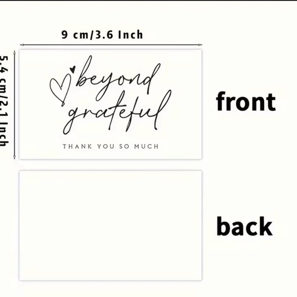 Elegant Thank You Cards - White - Picture 2 of 4